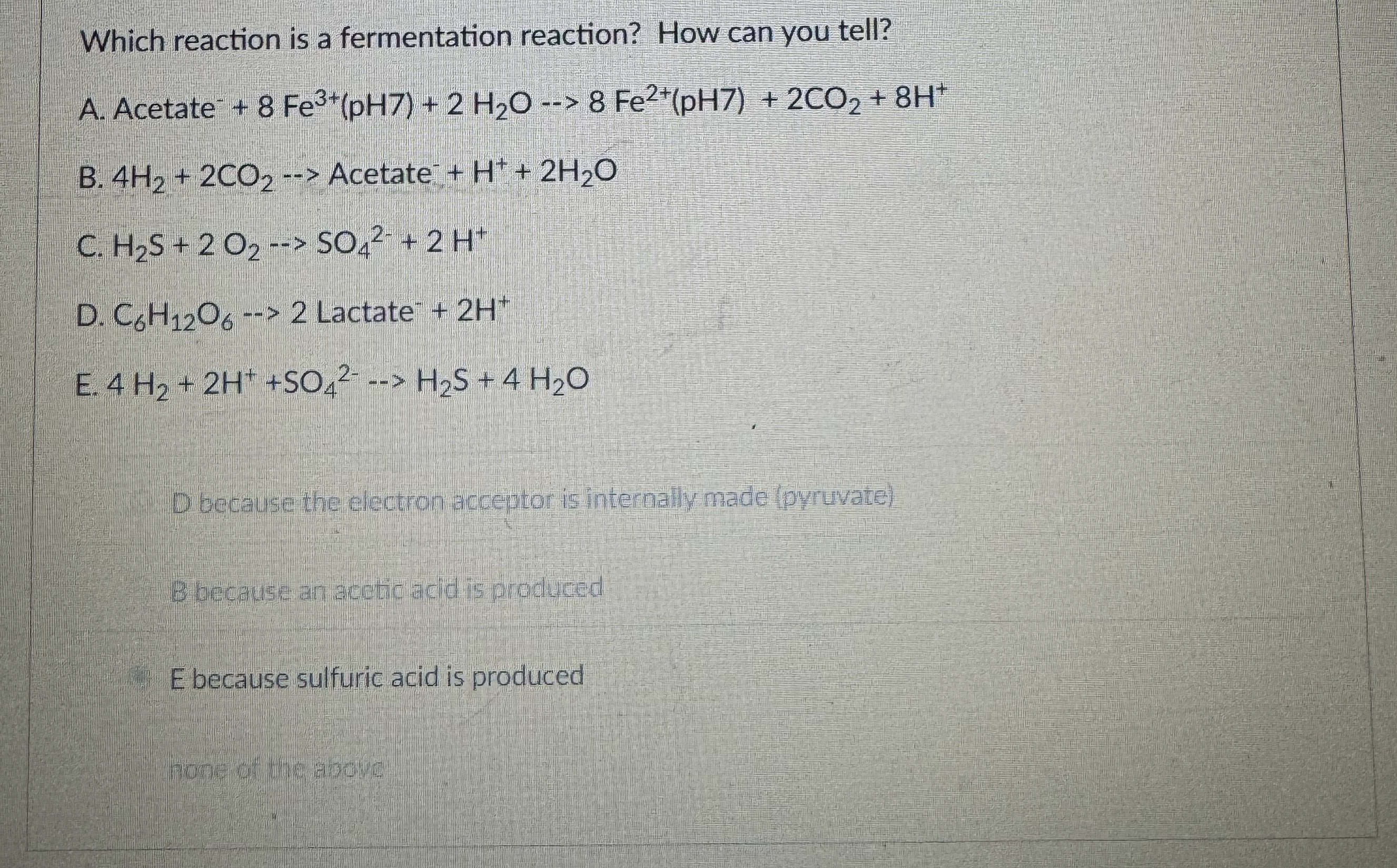 Solved Question 9Which reaction is a fermentation reaction? | Chegg.com