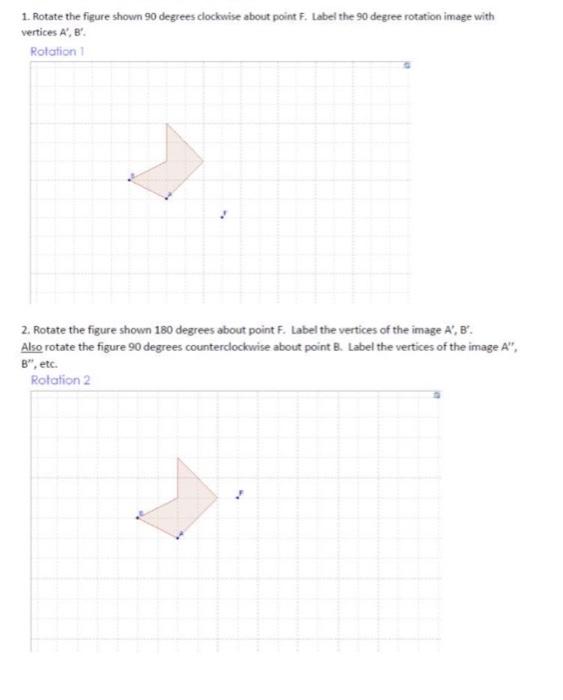 Solved 1. Rotate the figure shown 90 degrees clockwise about