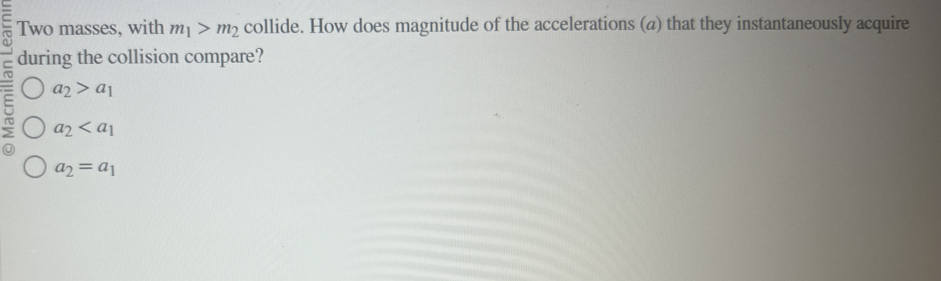 Solved Two Masses With M M Collide How Does Magnitude Chegg Com