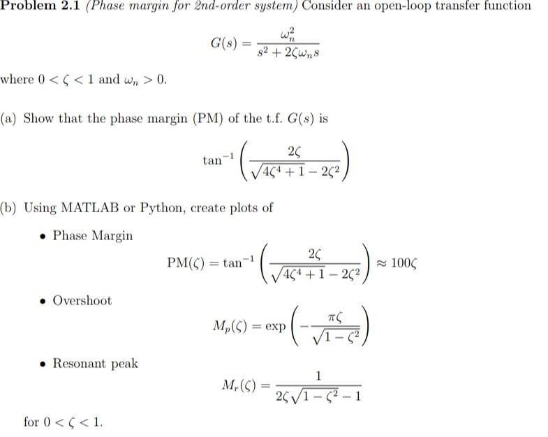 solved-problem-2-1-phase-margin-for-2nd-order-system-chegg