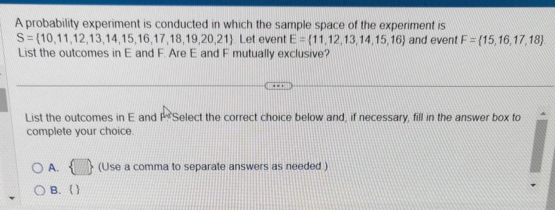 Solved A probability experiment is conducted in which the | Chegg.com