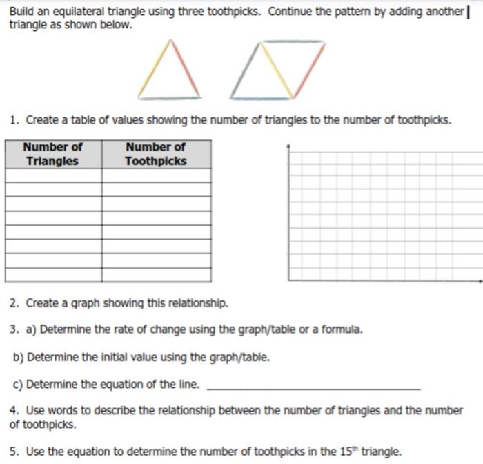 Solved Build an equilateral triangle using three toothpicks. | Chegg.com