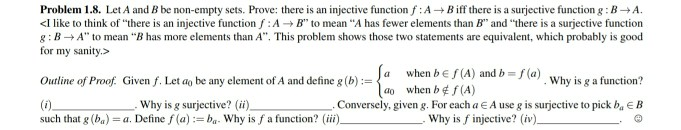 Solved Problem 1.8. Let A And B Be Non-empty Sets. Prove: | Chegg.com