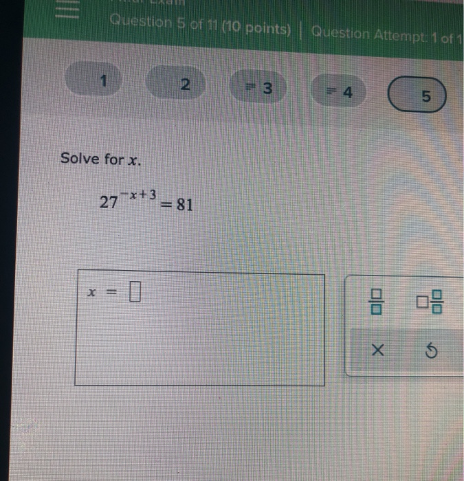 Solved Question 5 of 11 (10 points) | Question Attempt 1 of | Chegg.com