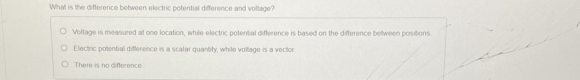 Solved What is the difference between electric potential | Chegg.com