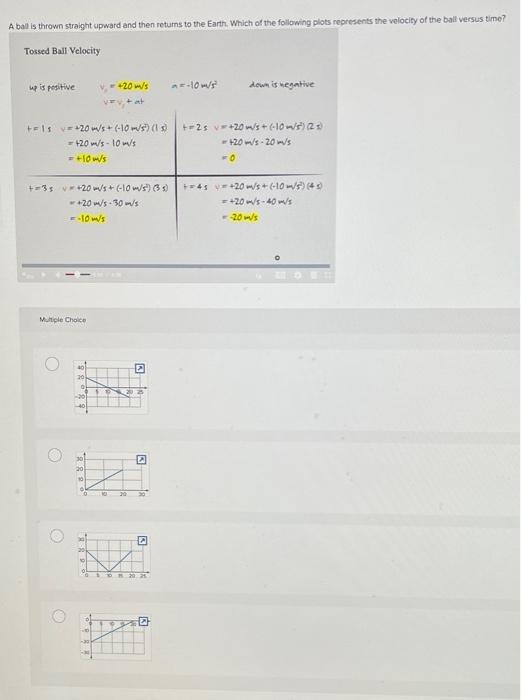 Solved A bal is thrown straight upward and then returns to | Chegg.com