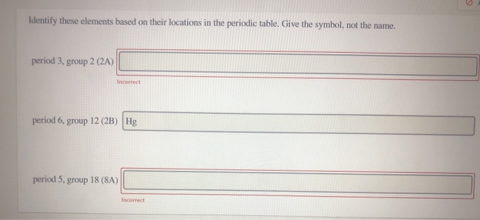 Solved Identify these elements based on their locations in | Chegg.com