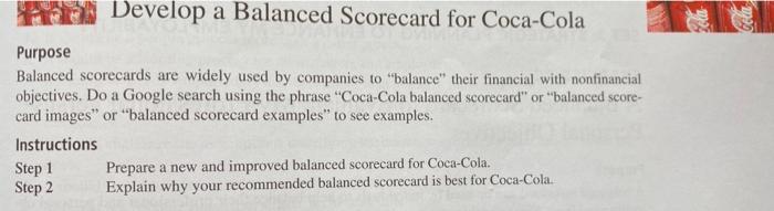 coca cola balanced scorecard example