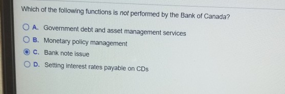 Solved Which of the following functions is not performed by | Chegg.com