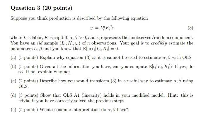 Solved Questions – 3 (20 points) a) You have the following