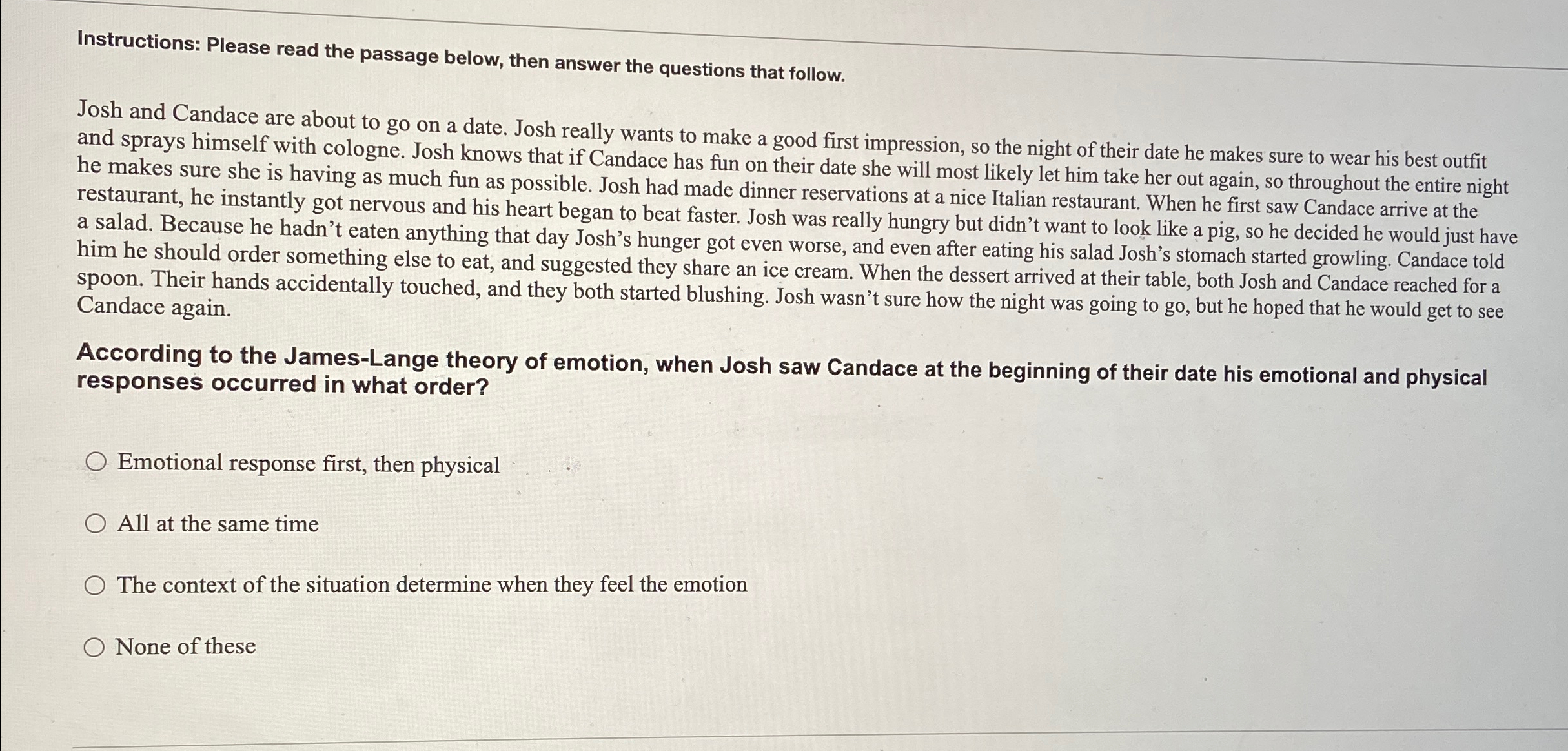 Solved Instructions: Please read the passage below, then | Chegg.com