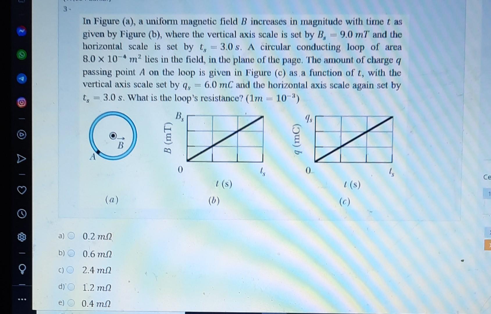 In Figure (a), A Uniform Magnetic Field B Increases | Chegg.com | Chegg.com