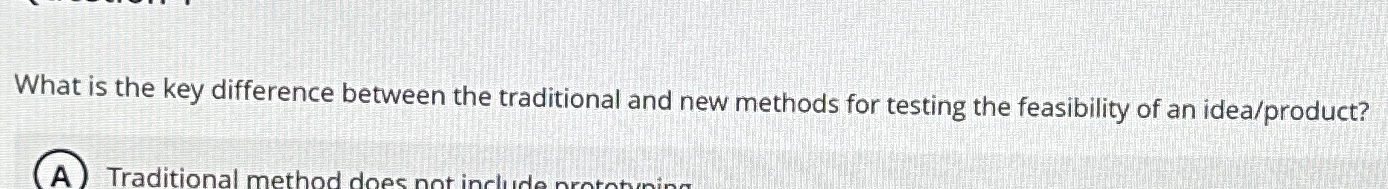 Solved What is the key difference between the traditional | Chegg.com