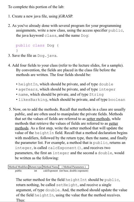 dog class | java programming reference, java script... Solved Hello can you help me in this part of the java | Chegg.com