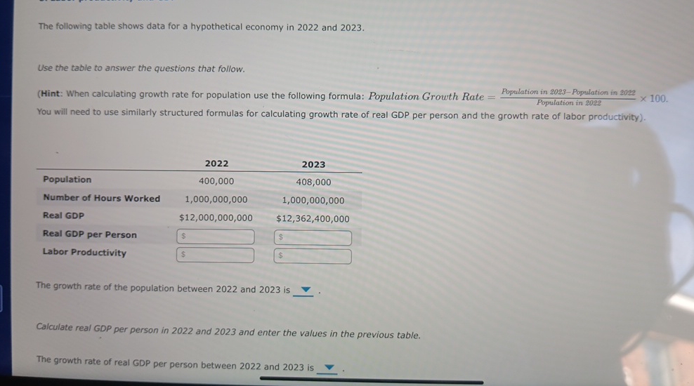 Solved The following table shows data for a hypothetical | Chegg.com