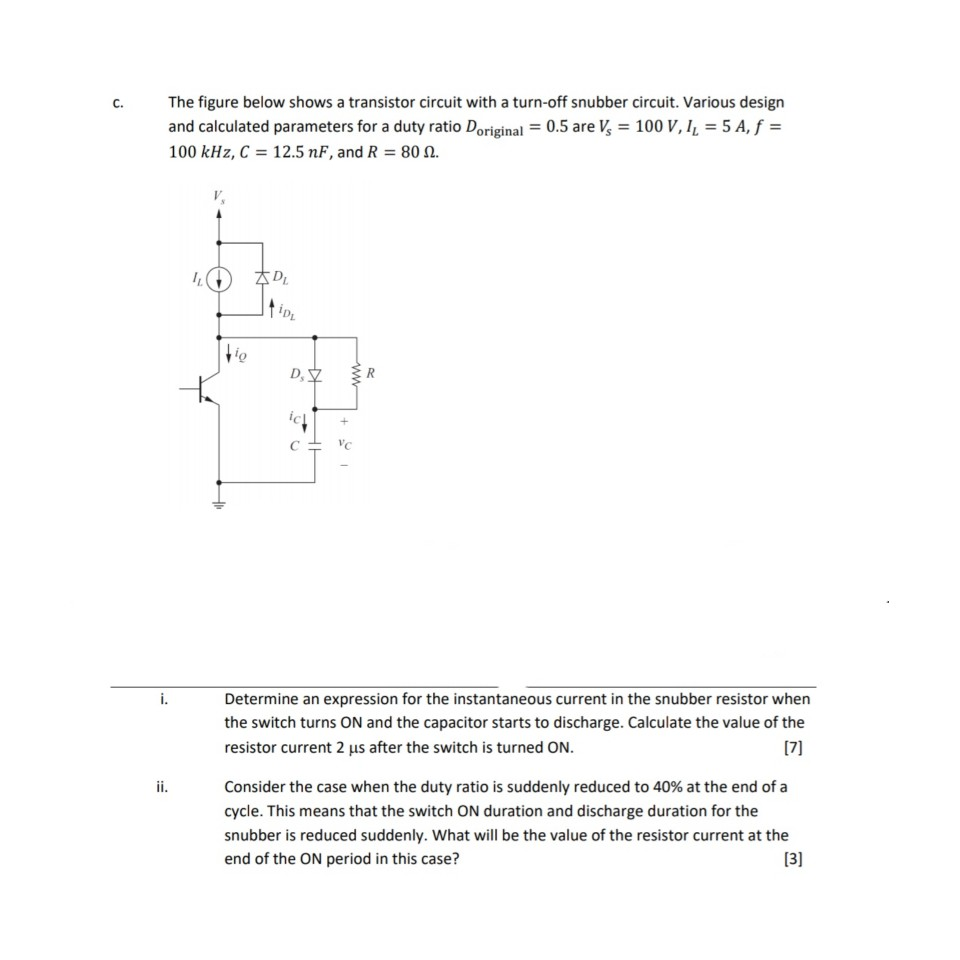 Solved C. The figure below shows a transistor circuit with a | Chegg.com