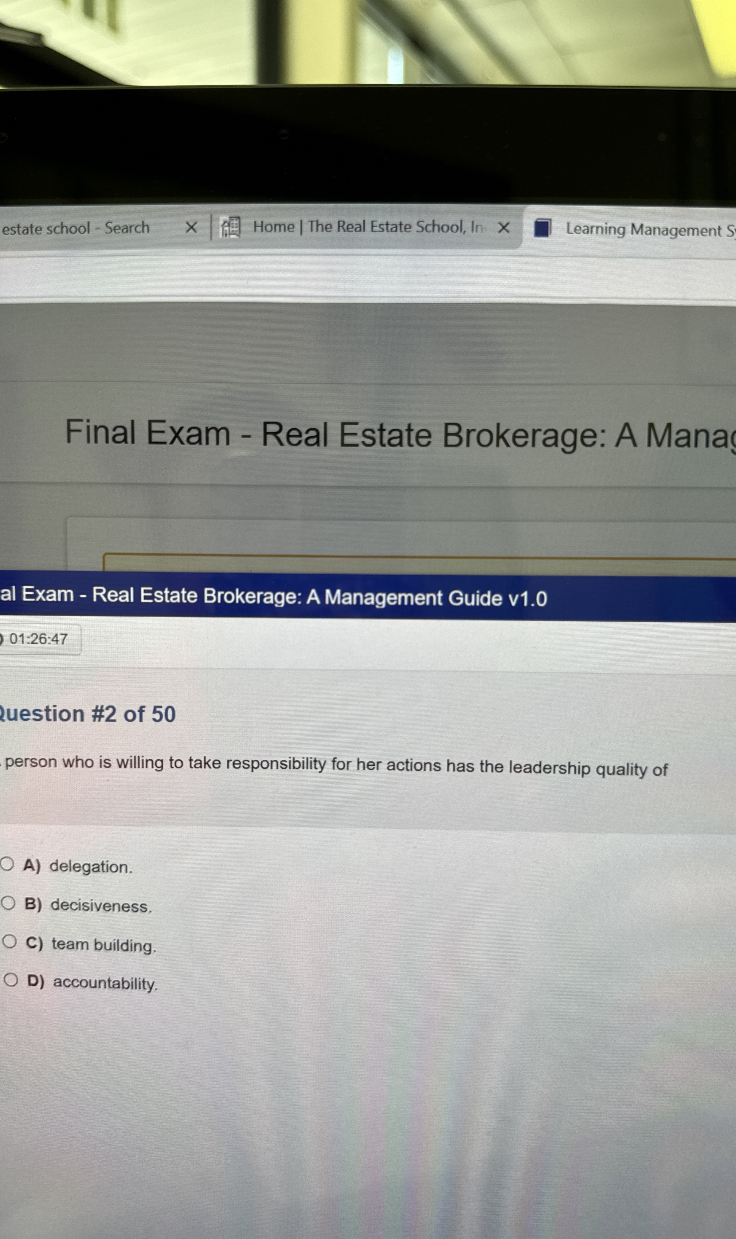 Solved estate school ﻿SearchHome ﻿The Real Estate