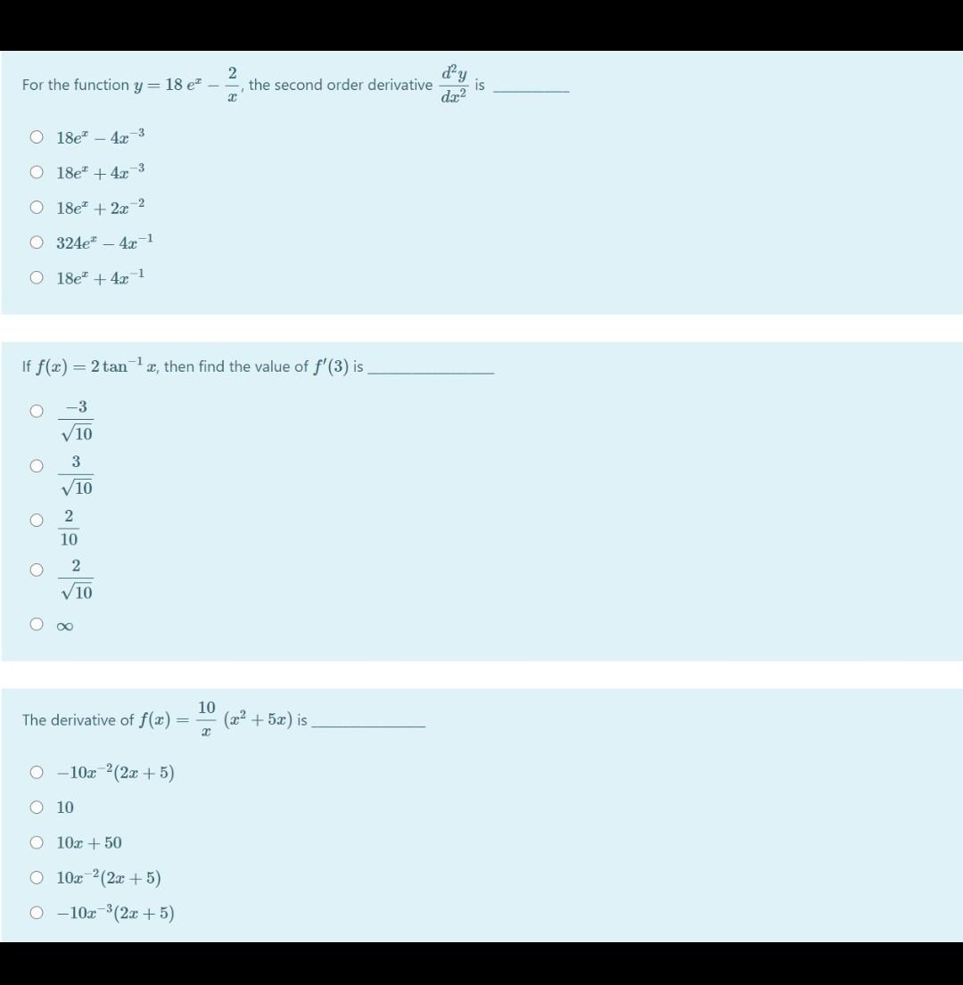 Solved Dạy 2 For The Function Y 18 E The Second Order D Chegg Com