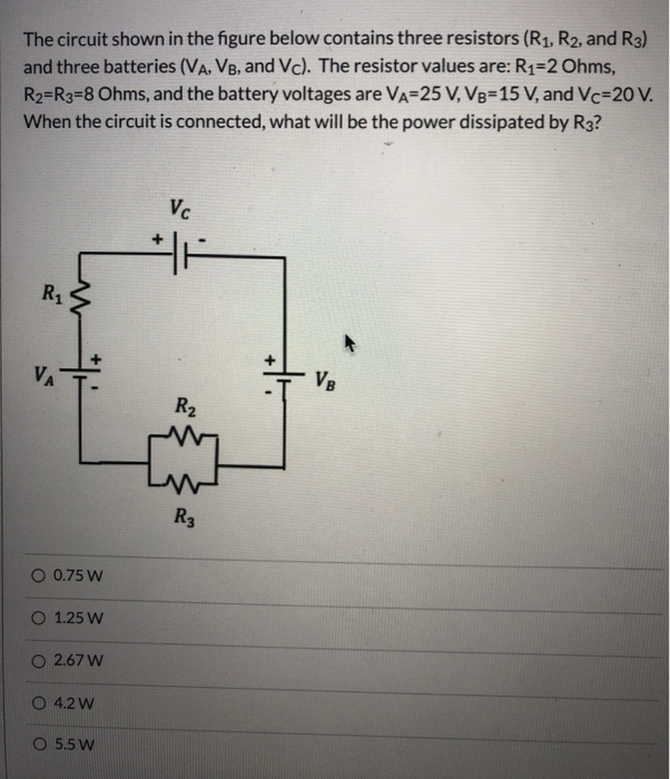 Solved The circuit shown in the figure below contains three | Chegg.com