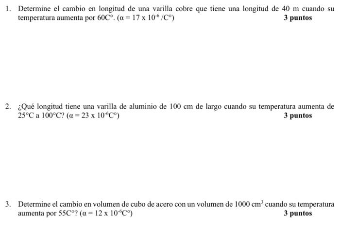 Solved 1. Determine The Change In Length Of A Copper Rod 