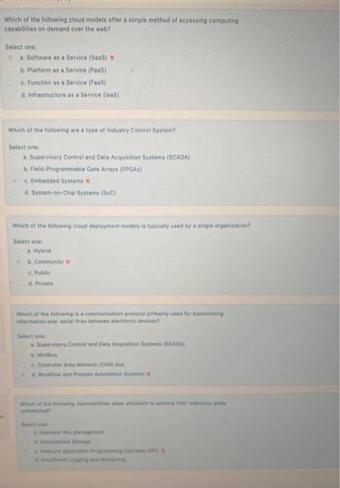 Solved Which of the following cloud models offer a simple | Chegg.com