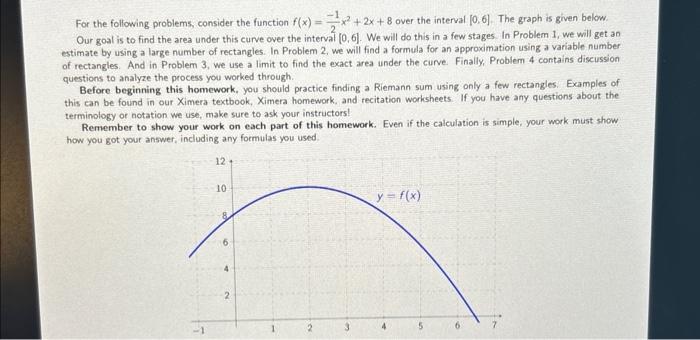 Solved For the following problems, consider the function | Chegg.com