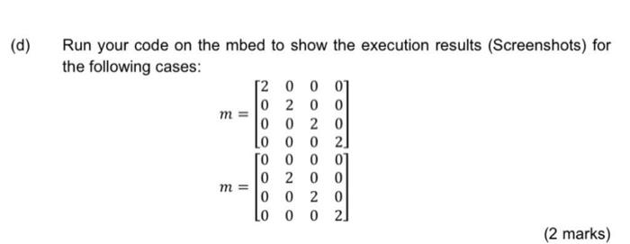 Solved 1. A diagonal matrix is a square matrix in which all | Chegg.com