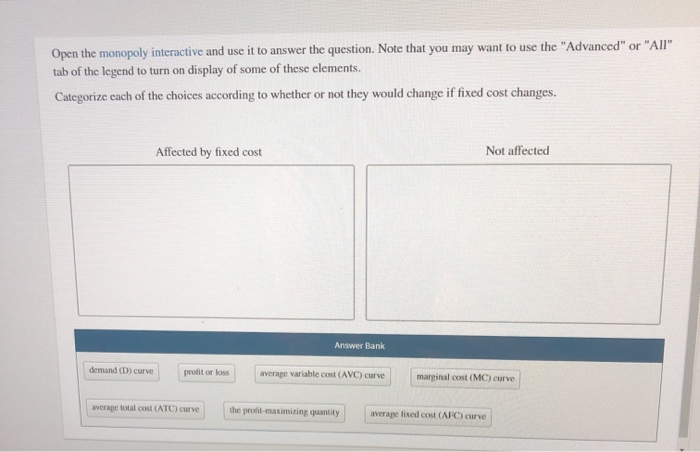 Solved Open the monopoly interactive and use it to answer | Chegg.com