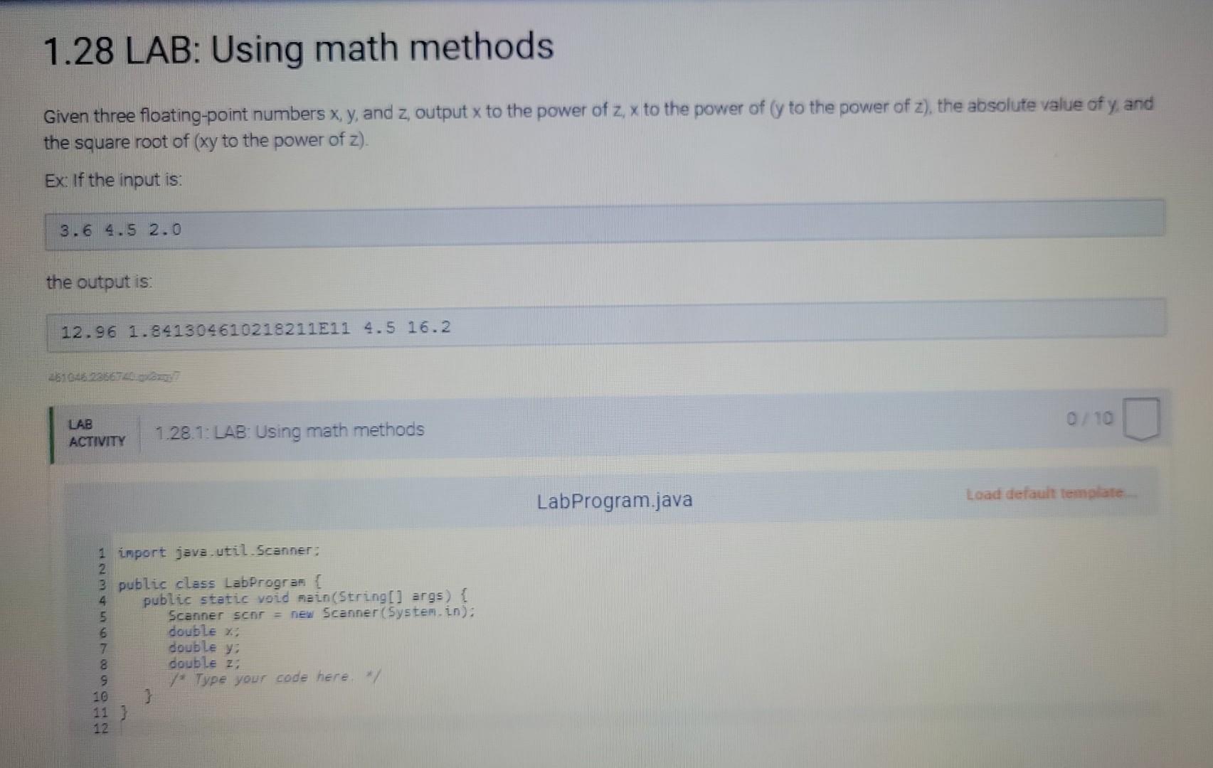 Solved Given Three Floating Point Numbers Xy And Z Output 