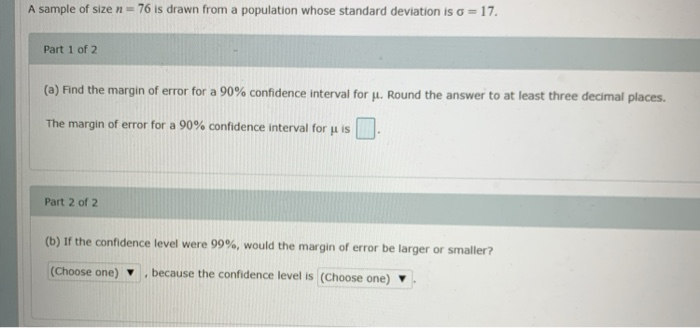 Solved Use the given data to construct a confidence interval | Chegg.com