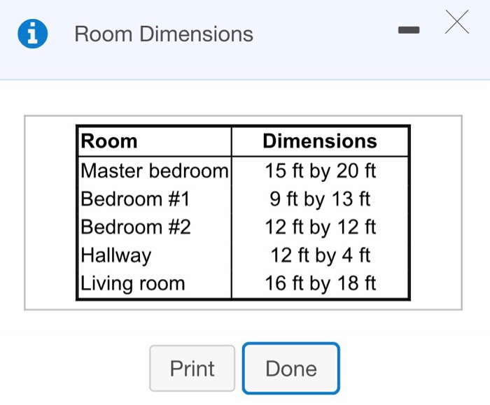 Solved Complete All Steps The Area Of A Room Is Found By