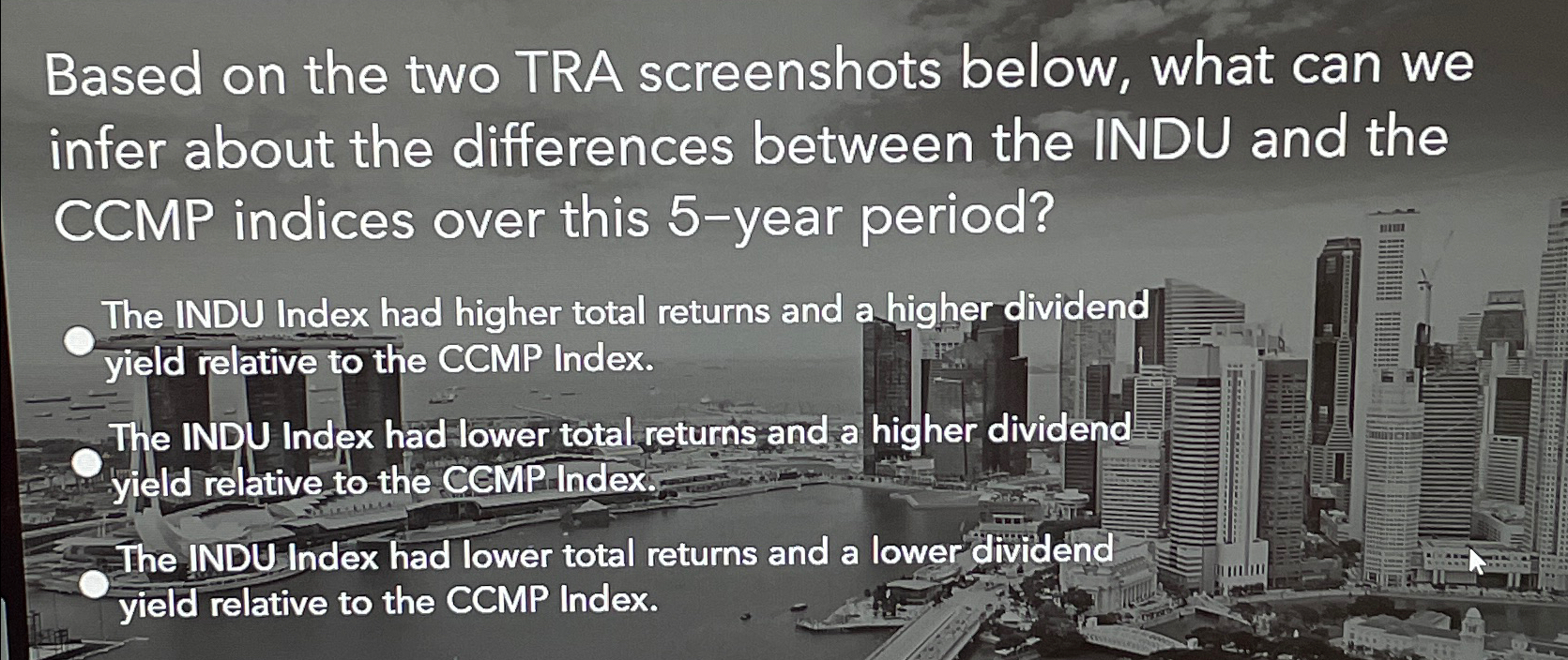 Solved Based on the two TRA screenshots below, what can we | Chegg.com