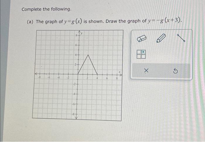 Solved A The Graph Of Y G X Is Shown Draw The Graph Of Chegg