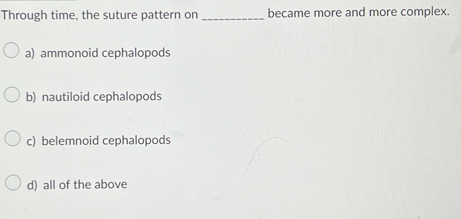 Solved Through Time, The Suture Pattern On Became More And | Chegg.com