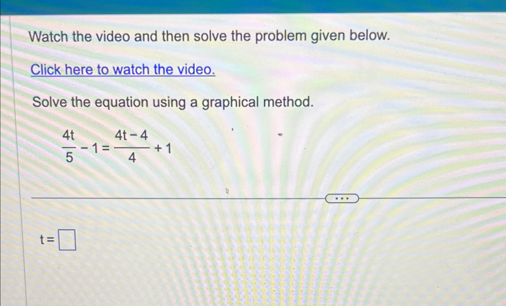 Solved Watch the video and then solve the problem given | Chegg.com