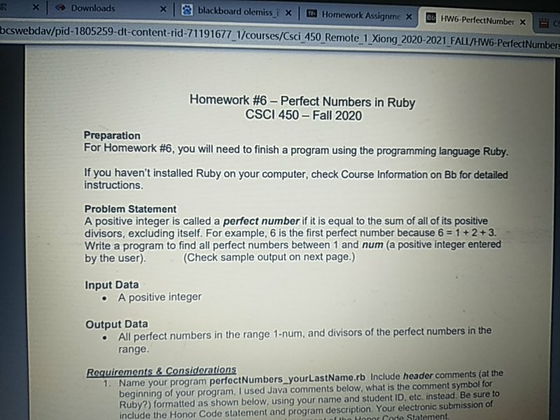 Solved x Downloads x 8 blackboard olemiss i x Homework