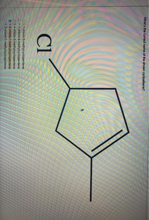 Solved What's the correct name of the shown cycloalkeno? C1 | Chegg.com