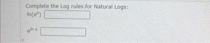 log rules ln e