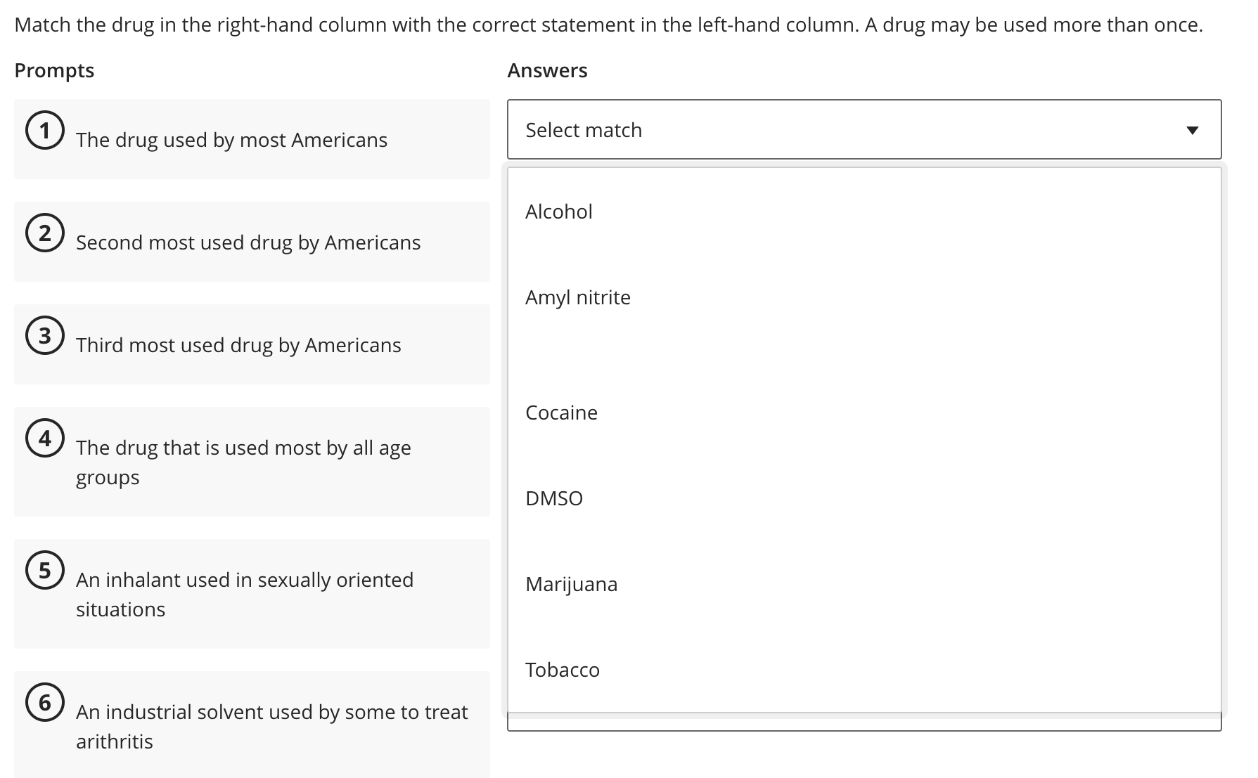 Solved Match the drug in the right-hand column with the | Chegg.com
