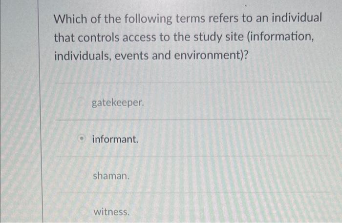 Solved Which of the following terms revers to a non- common | Chegg.com