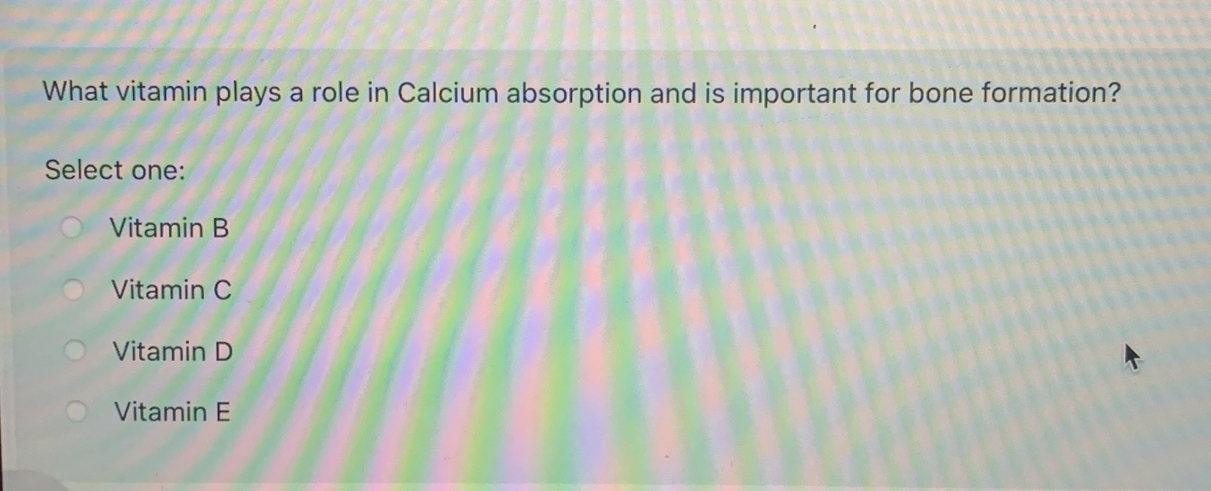 Solved What vitamin plays a role in Calcium absorption and