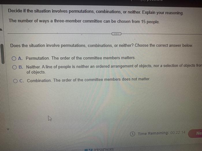 Solved Decide If The Situation Involves Permutations, | Chegg.com