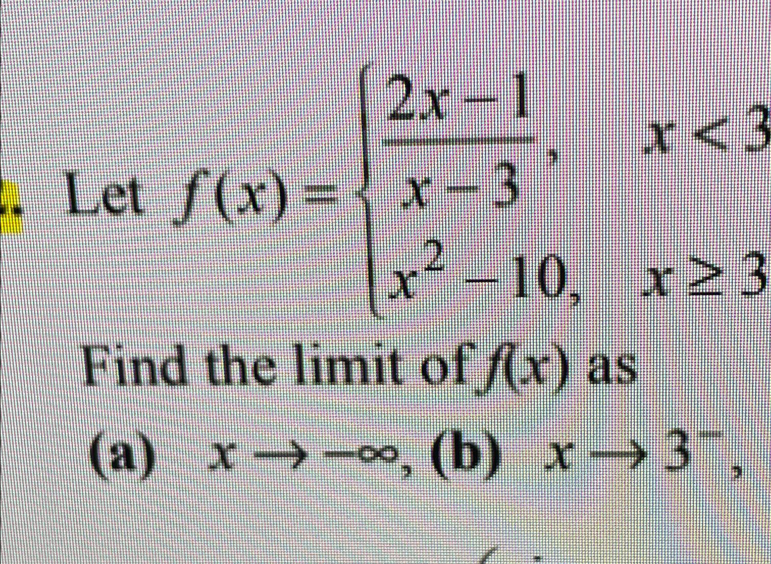 Solved Let F X {2x 1x 3 X