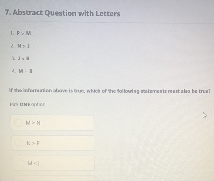Solved 7 Abstract Question With Letters 1 Pm 2 N 3 Chegg Com