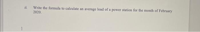 Solved Write the formula to calculate an average load of a | Chegg.com