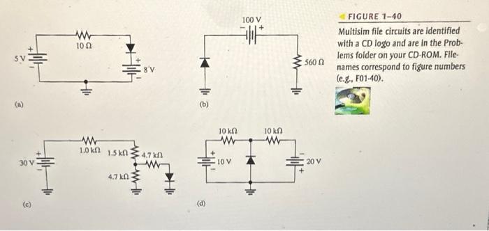 Solved Determine the voltage across each diode in Figure | Chegg.com