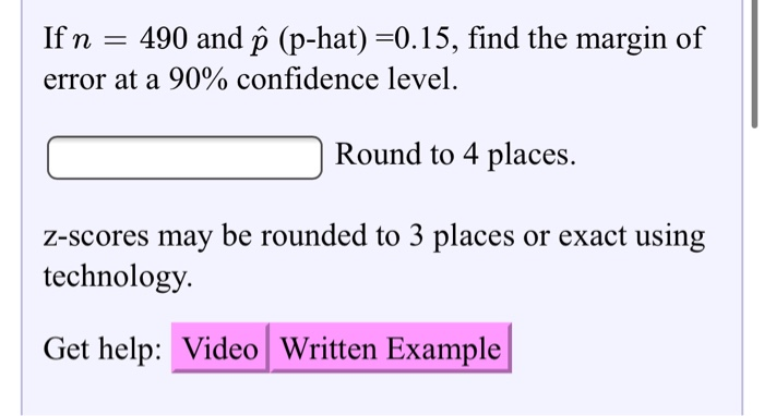 ANSWERED] The symbol p, (phat) stands for Confidence Interval Sam - Math  - Kunduz