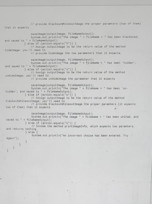 Solved Instructions This homework assignment covers methods, | Chegg.com