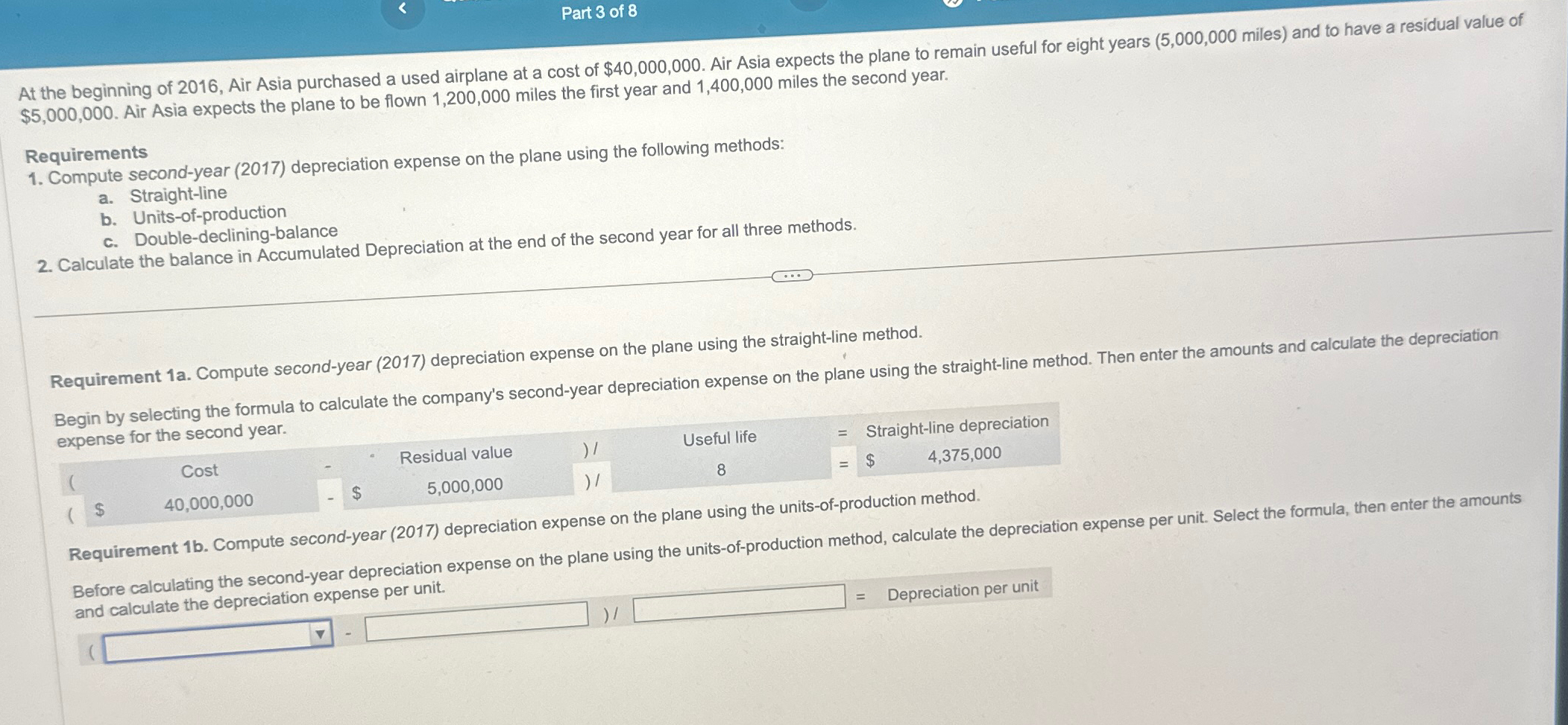 Solved Part 3 ﻿of 8At the beginning of 2016 , ﻿Air Asia