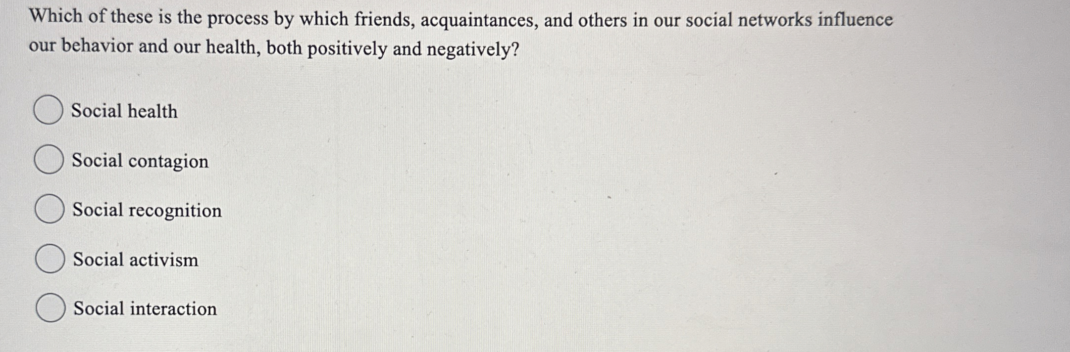 Solved Which of these is the process by which friends, | Chegg.com